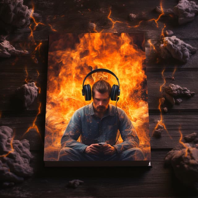 Binaural Fire Meditation: Harmonic Flame Echoes - 528Hz Open Heart Chakra