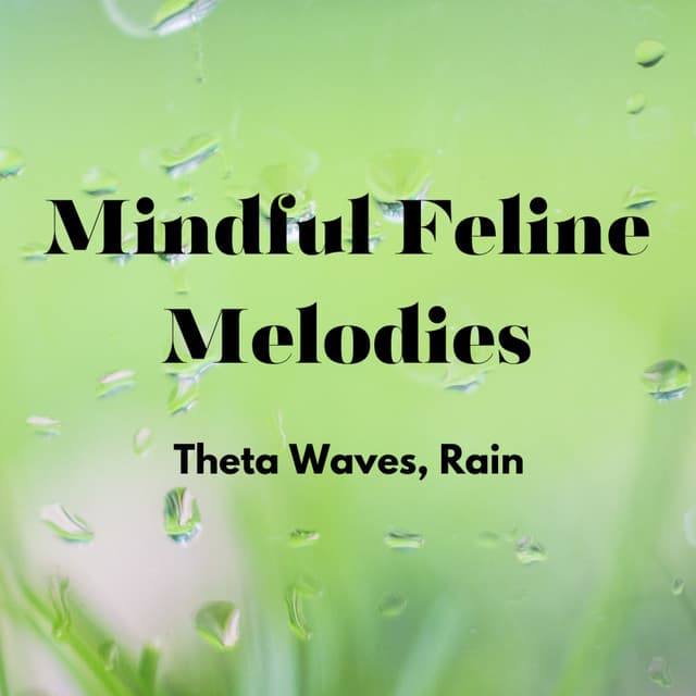 Mindful Feline Melodies: Theta Waves, Rain - Music For Cats