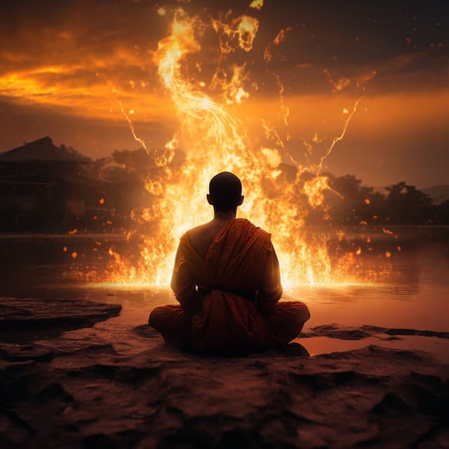 Meditative Flames: Peaceful Fire Symphony - Isochronic Tones Brainwave Entrainment