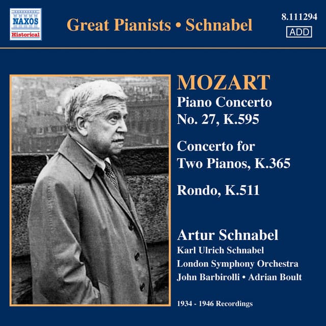 Mozart, W.A.: Piano Concerto No. 27 / Concerto for 2 Pianos in E-Flat Major / Rondo in A Minor - Wolfgang Amadeus Mozart