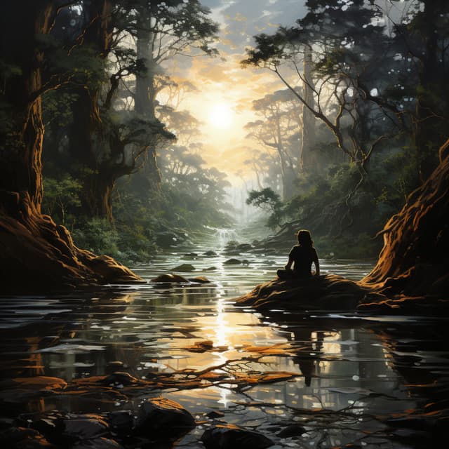 Serenatas Acuáticas: Viaje Tranquilo De Un Arroyo - Etiqueta de la naturaleza