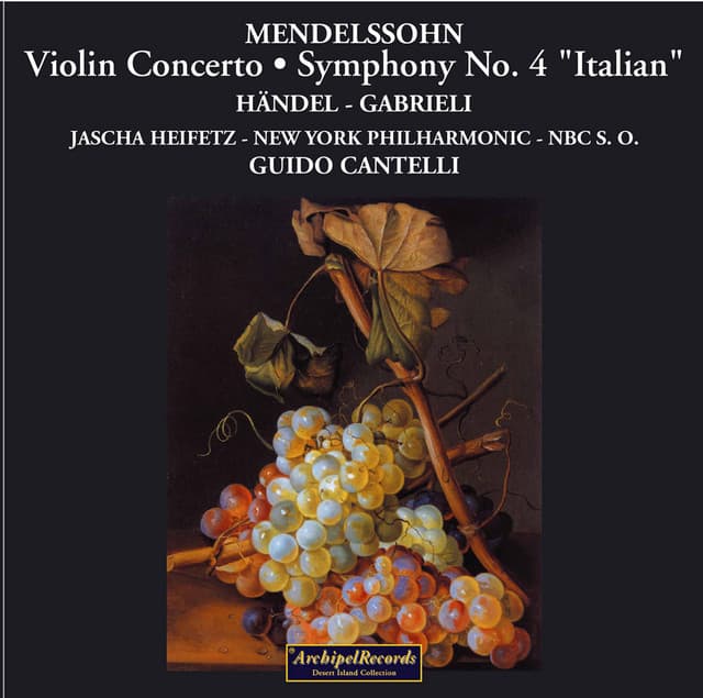 Guido Cantelli with Jascha Heifetz Mendelssohn Concerto - New York Philharmonic