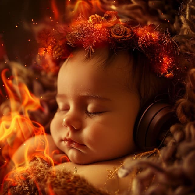 Ember's Cradle: Soothing Fire Music for Baby Sleep - Happy Baby Lullaby Band