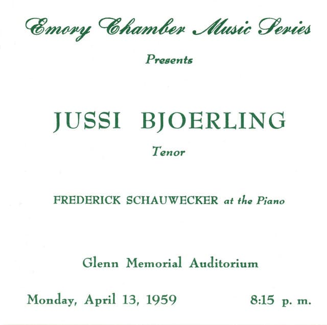 Bjorling, Jussin: The Atlanta Recital - Jussi Björling