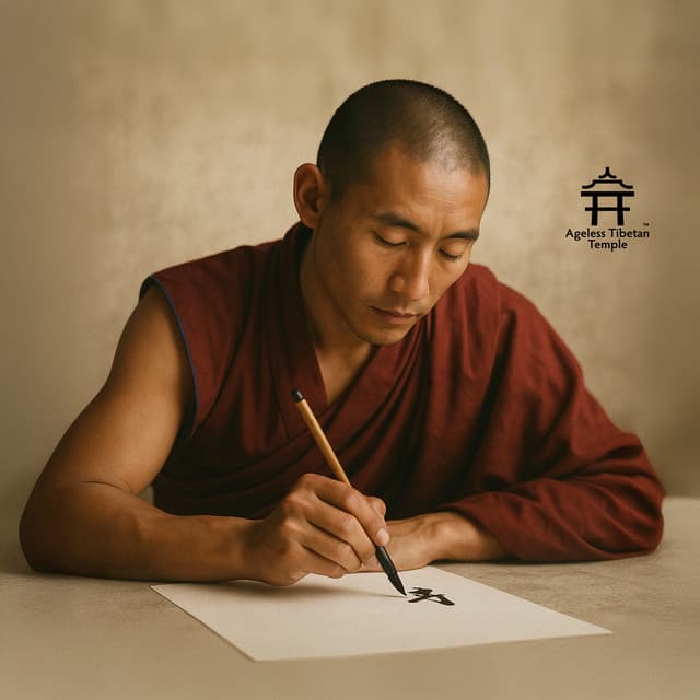 Tibetan Calligraphy - Ageless Tibetan Temple
