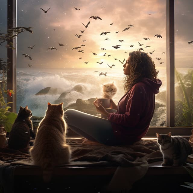 Firelight Serenity: Music for Beloved Pets - Celestial Flames Fire Sounds