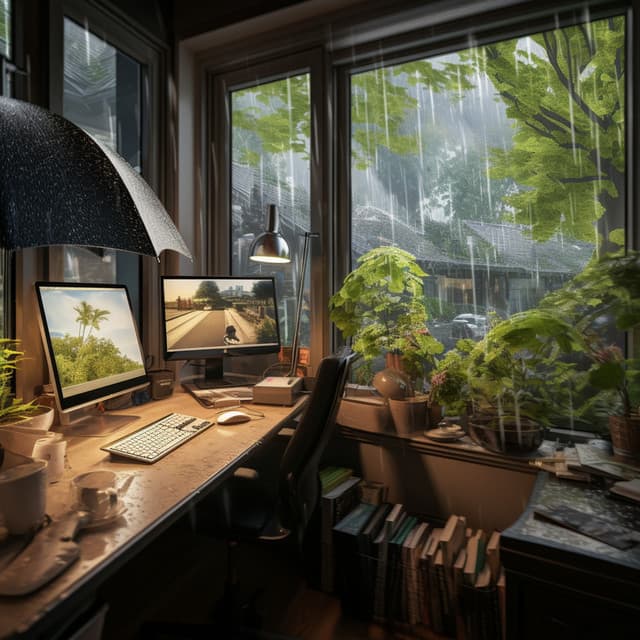 Work Rain: Rainy Echoes of Productivity - Zen Minds