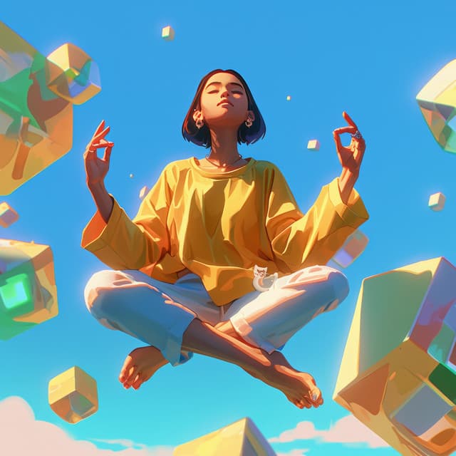 Celeste en Éxtasis: Poses Místicas para un Cuerpo Renovado - Ondas Alfa Puras