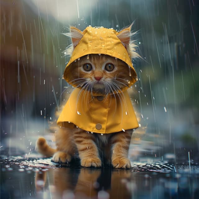 Siesta De Gatos Bajo El Trueno: Calma Silenciosa - Gatos somnolientos