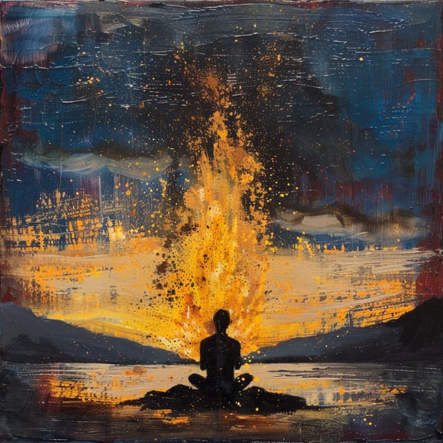 Armonía De Yoga De Fuego: Sonidos Cálidos Para La Tranquilidad - Sinfonía de fuego binaural del yoga