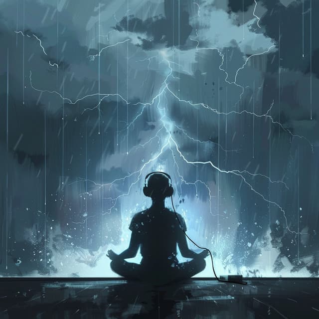 Meditation Amidst Thunder: Peaceful Vibes - Meditation Music Masters