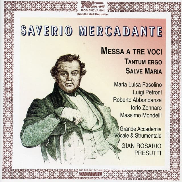 Mercandante: Messa a 3 voci, Salve Maria & Tantum ergo - Saverio Mercadante