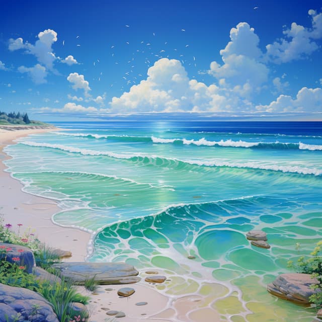 Musical Waves: Ocean Breeze Harmonies - Chilled Morning Music