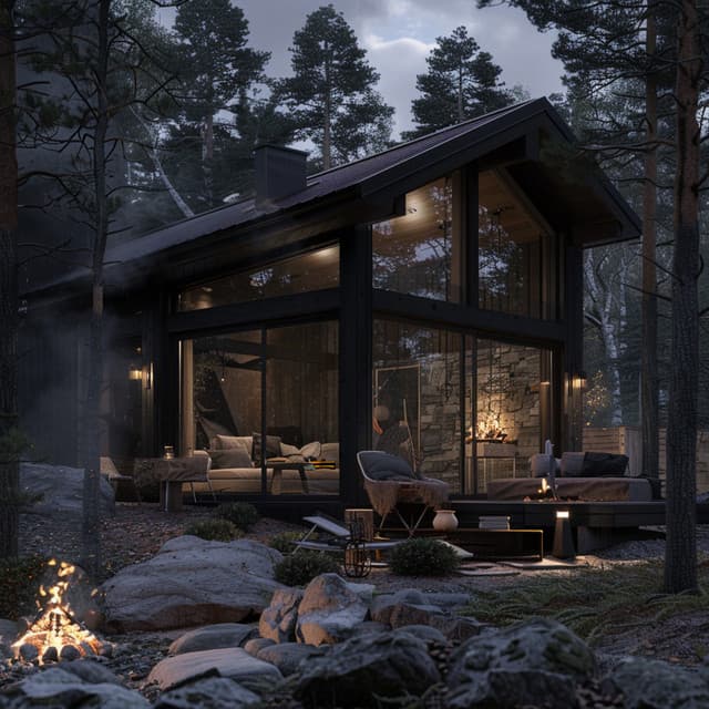 Concentración Al Lado Del Fuego: Melodías Relajantes Para Estudiar - Estudio de música de lujo