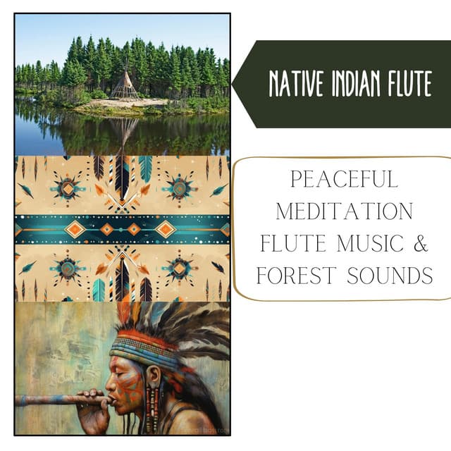Peaceful Meditation Flute Music & Forest Sounds - Native Indian Flute