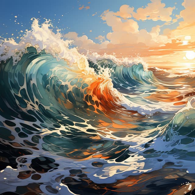 Armonía De Melodías De Marea: Océano Y Olas Desatadas - Nuestra gloriosa naturaleza