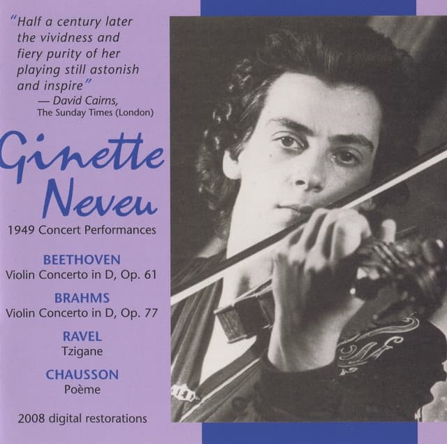 Ginette Neveu 1949 Concert Performances - Ginette Neveu