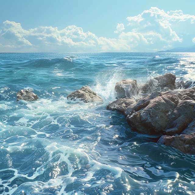 Binaural Ocean Ambience for Meditative Focus - Work Music