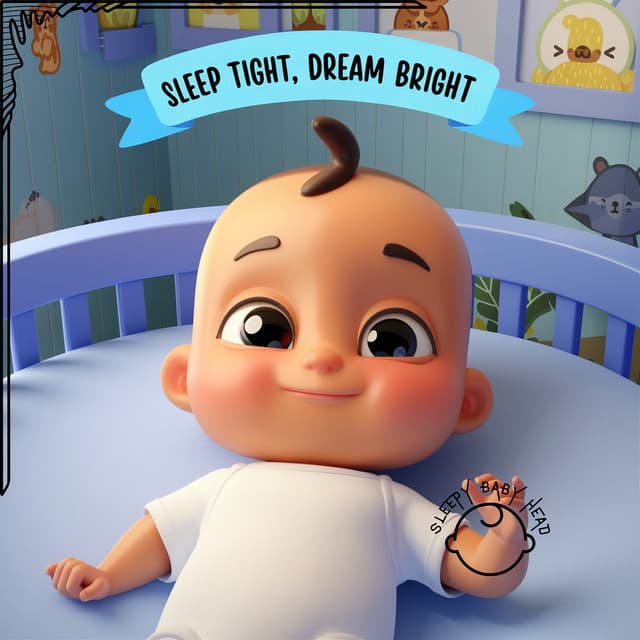 Sleep Tight, Dream Bright - Sleepy Baby Head