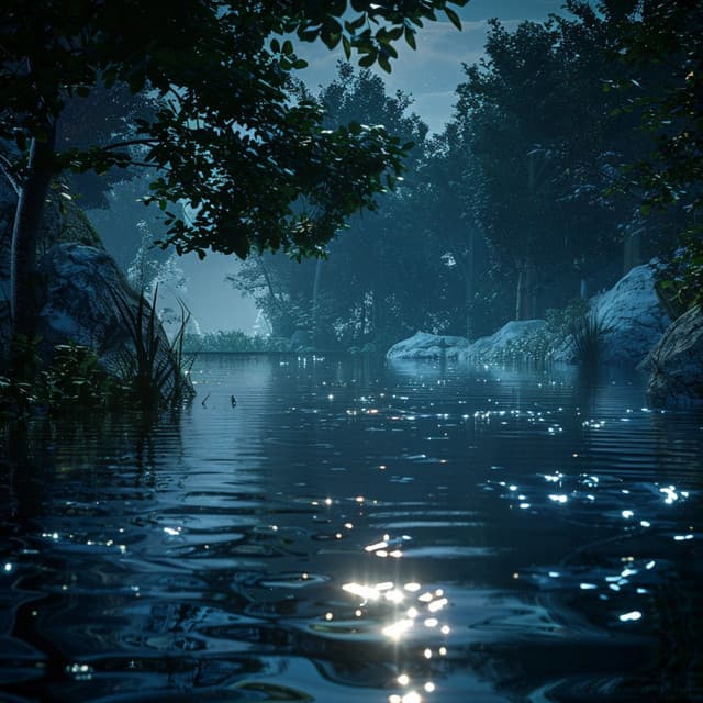 Tranquil Water Vibes for Nighttime Sleep - Music Lullabies