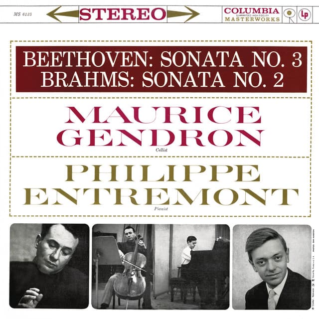 Beethoven: Cello Sonata No. 3, Op. 69 - Brahms: Cello Sonata No. 2, Op. 99 - Maurice Gendron