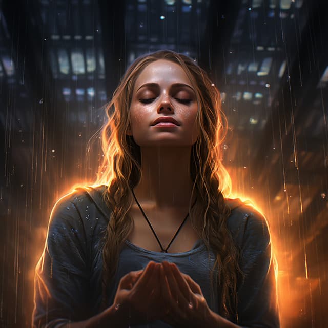 Pleasant Rain Reverie: Healing Meditation Melodies - Sample Rain Library