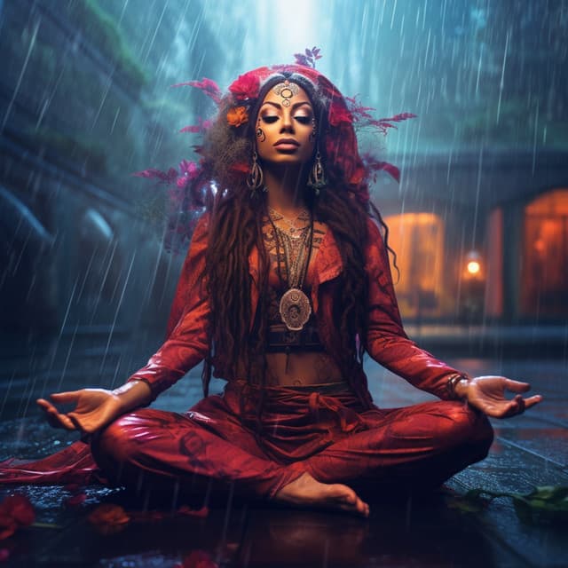 Yoga Rainfall Serenity: Flowing Waters of Peace Hymn - Natural Sound Makers