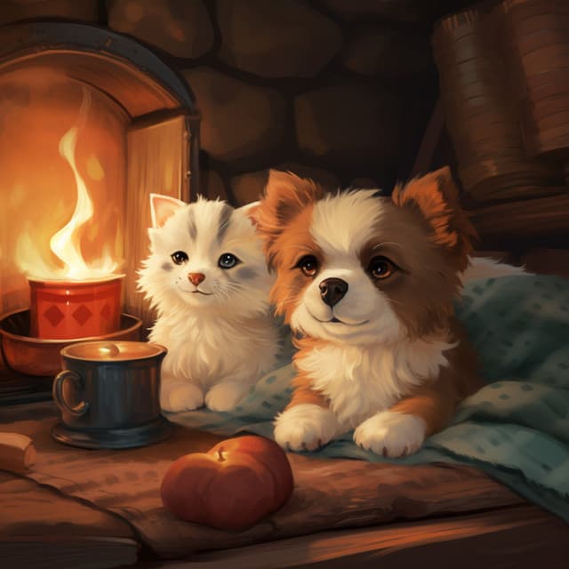 Melodías Meditativas Para Mascotas Junto Al Fuego: Armonía Meditativa - Tesoros del bosque