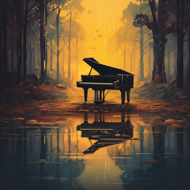 Meditación De Enfoque Lluvioso: Melodías Tranquilas De Piano - Sonata de luz de Luna