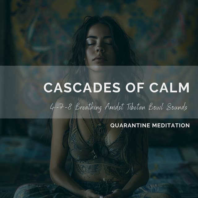 Cascades of Calm: 4-7-8 Breathing Amidst Tibetan Bowl Sounds - Quarantine Meditation