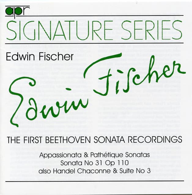 The First Beethoven Sonata Recordings - Edwin Fischer