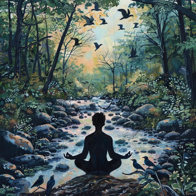 Binaural Birds Relaxation: Creek and Nature's Soothing Sounds - 78 72 Hz - Relaxing Zen Music Therapy