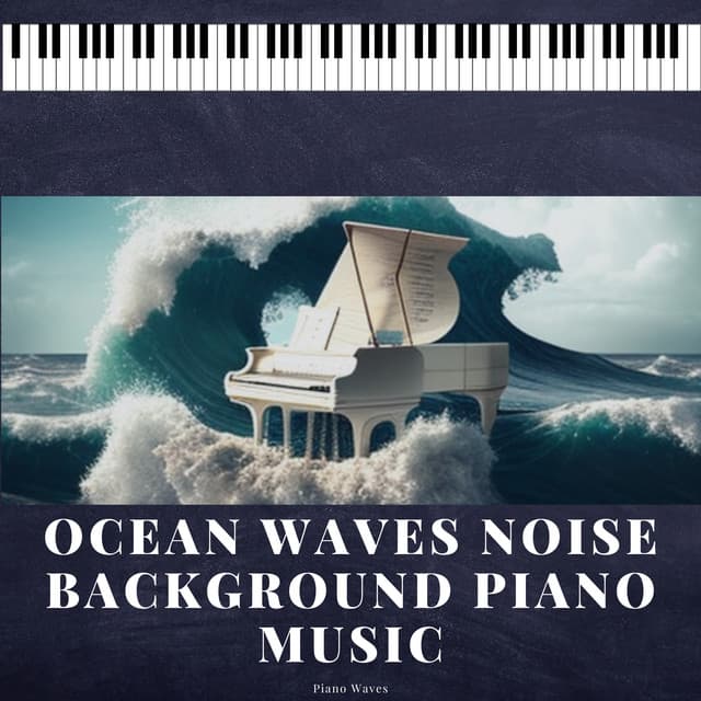 Ocean Waves Noise Background Piano Music - Piano Waves