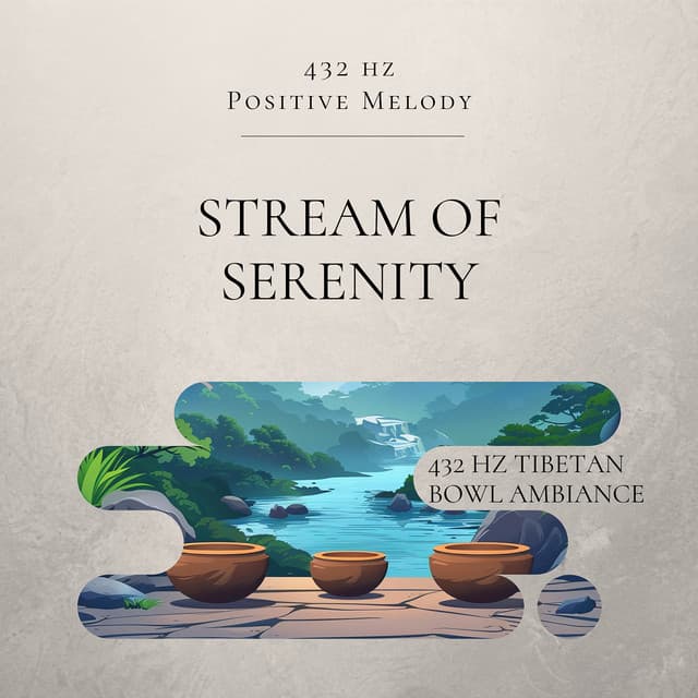Stream of Serenity: 432 Hz Tibetan Bowl Ambiance - 432 hz Positive Melody