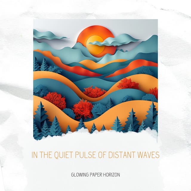 In the Quiet Pulse of Distant Waves - Glowing Paper Horizon