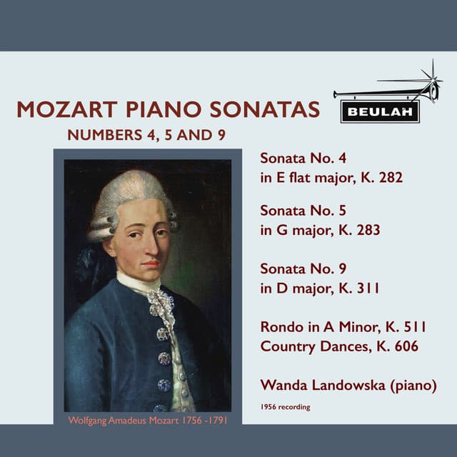 Mozart Piano Sonatas Nos. 4, 5 and 9 - Wanda Landowska - Wolfgang Amadeus Mozart