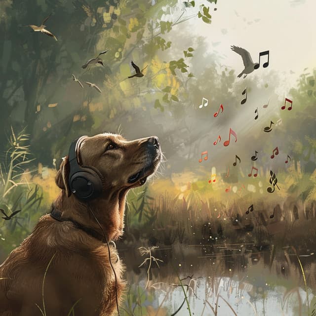 Creek Harmonies: Binaural Birds and Nature for Dogs - 80 88 Hz - Calming for Dogs