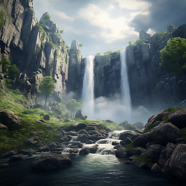 Armonía De Las Aguas En Cascada: Música Cerca De Las Cascadas - Investigación de sonidos de la naturaleza