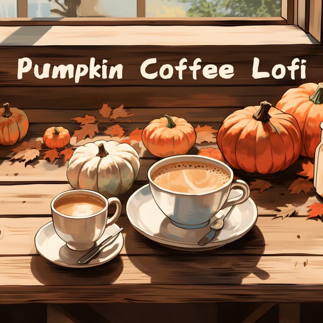 Pumpkin Coffee Lofi: Good Book & Rain Ambience, Autumn Cozy Mood - Café Lofi Base