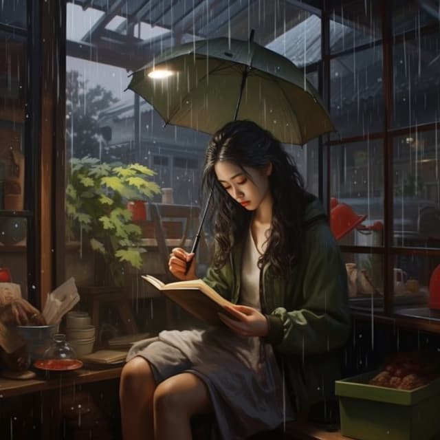 Study Rain Serenity: Raindrop's Scholarly Melodies - Healing Nature Sounds