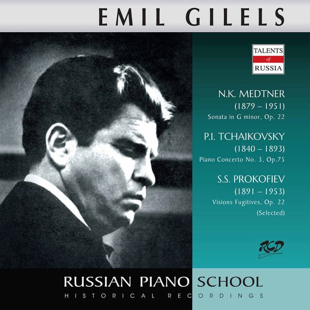 Medtner, Tchaikovsky & Prokofiev: Piano Works - Emil Gilels