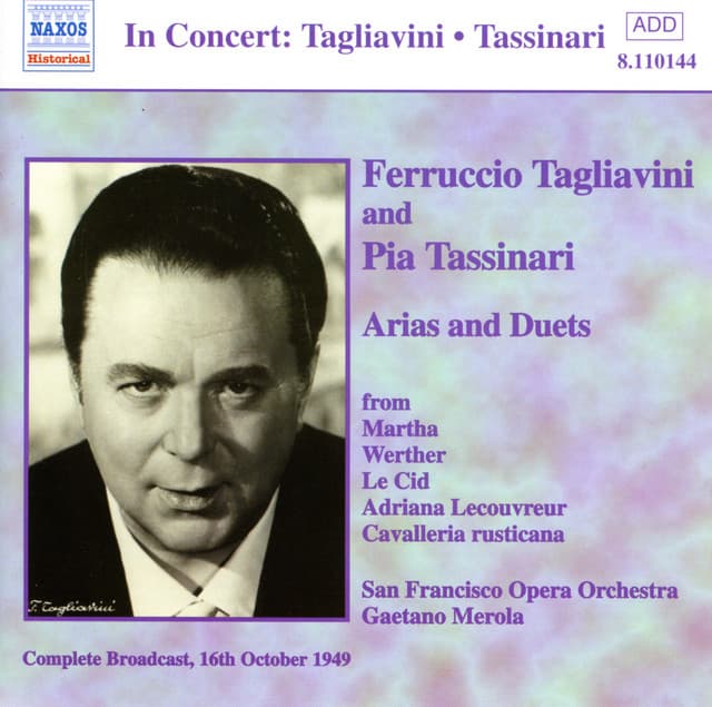 Tagliavini, Ferruccio / Tassinari, Pia: Arias and Duets - Ferruccio Tagliavini