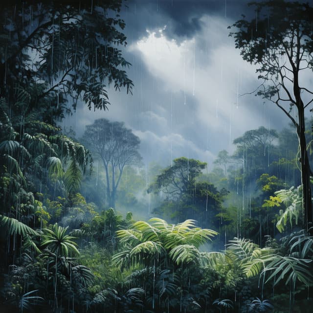 Binaural Nature Serenity and Cool Rainfall - Binaural Beats Deep Sleep