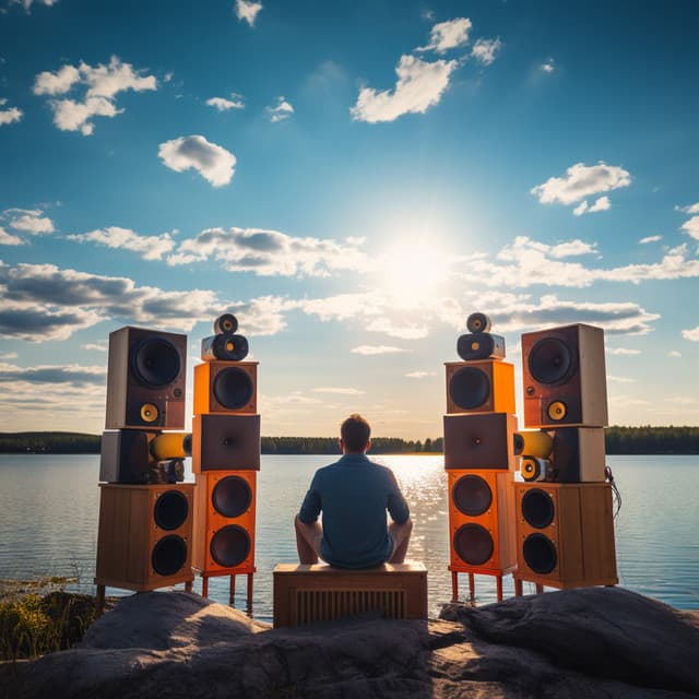 Stereo Water Symphony: Nature's Flow Melody - Triangular Prism III