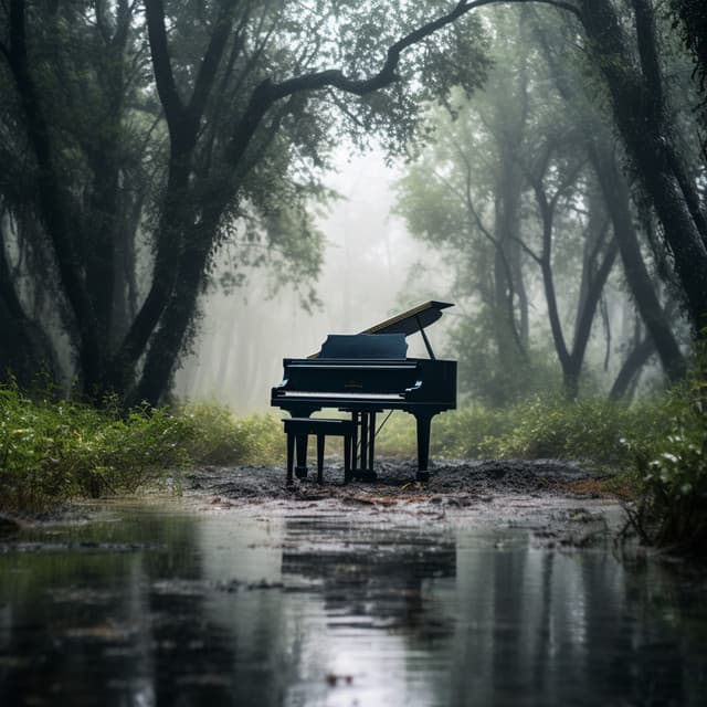 Meditación De Trabajo Lluvioso Con Piano Tranquilo - Lluviosamente