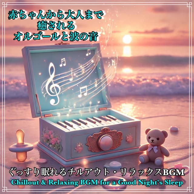 Music box and wave sounds that soothe everyone from babies to adults: Chill -out and relaxing BGM for a good night's sleep - perfect for music to stop crying, sleep induction, healing, spa, and meditation - Baby Music 335