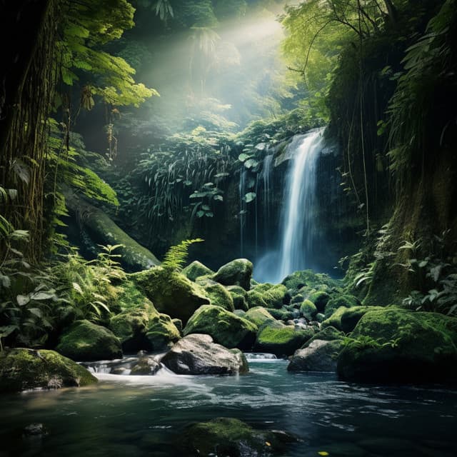 Piano Serenity: Waterfall's Relaxing Echo - Piano Relaxium