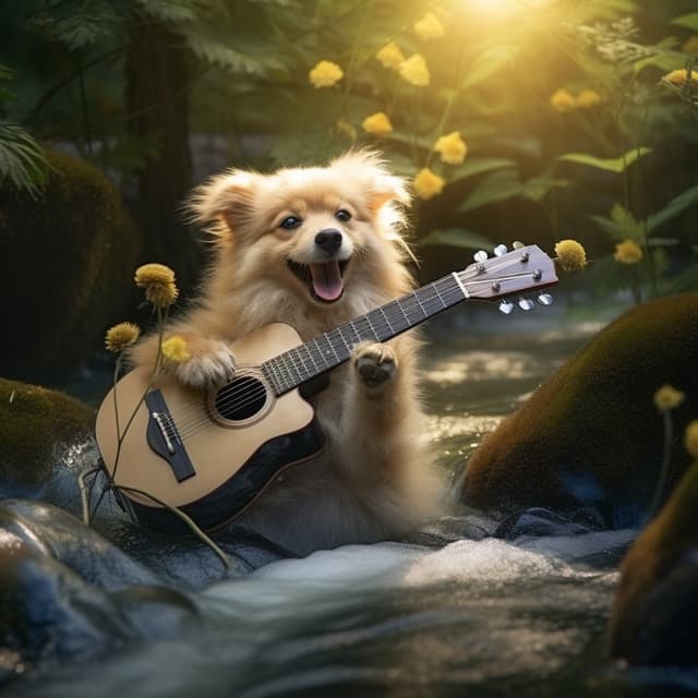 River Canines: Dogs Melodic Echoes - Easy Listening Instrumental Music