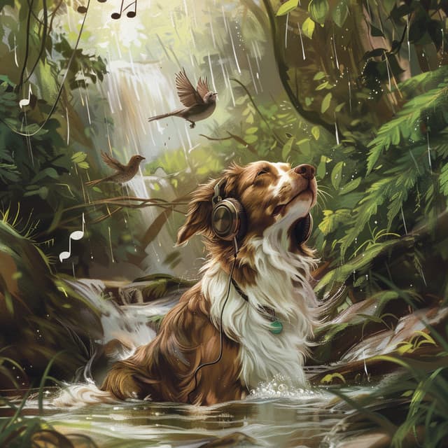 Rain Harmony: Binaural Nature Sounds for Dogs - 80 88 Hz - Dog Music Hour