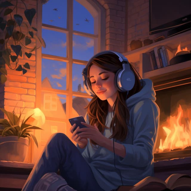 Crackling Fire with Binaural Serenade - Delta Pure Waves